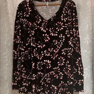 Chic Floral Long Sleeve Women's Top